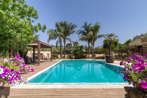 Property building, Living room, Swimming pool