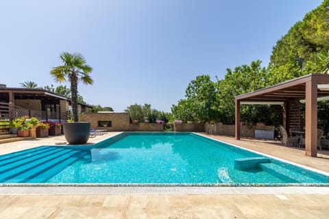 Property building, Living room, Swimming pool