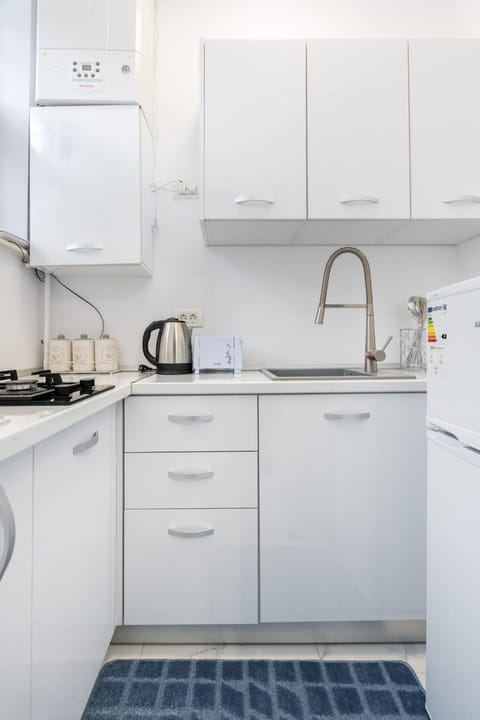 Kitchen or kitchenette, minibar, stove
