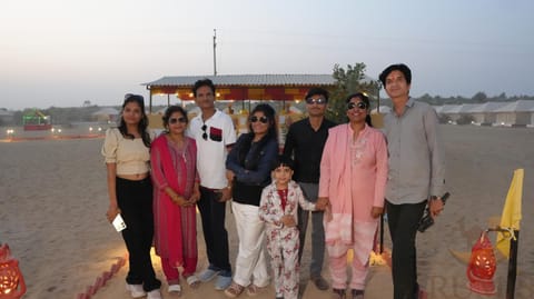 Property building, group of guests