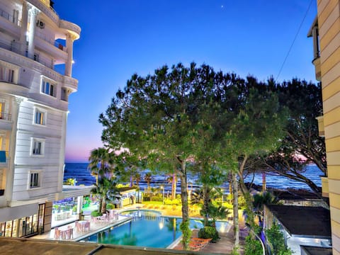 Property building, Pool view, Swimming pool