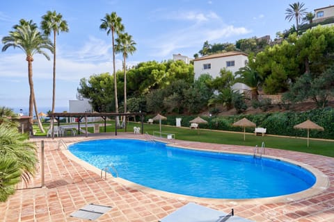 Property building, Living room, Swimming pool