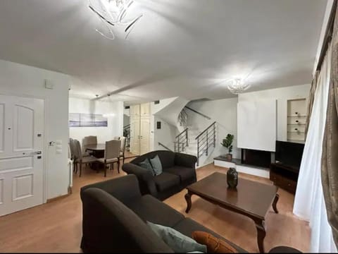 Living room, Dining area, flat iron