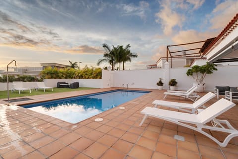 Property building, Living room, Swimming pool