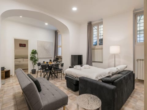 Bed, Living room, Photo of the whole room