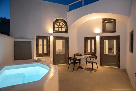 Patio, Night, Hot Tub, Pool view, Swimming pool