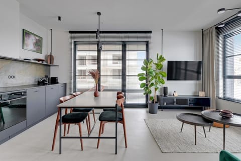 TV and multimedia, Kitchen or kitchenette, Living room, Seating area, Dining area