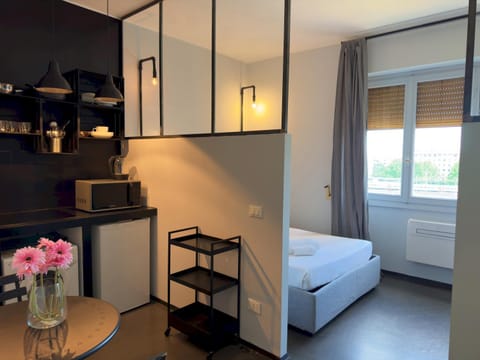 Kitchen or kitchenette, Living room, Photo of the whole room, Bedroom