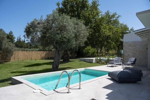 Natural landscape, Garden, Garden view, Pool view, Swimming pool, sunbed