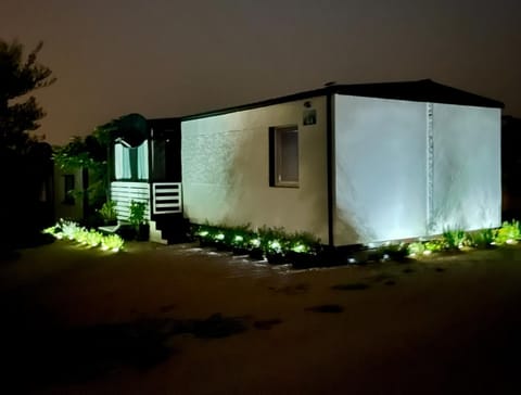 Property building, Night, Garden, Garden view