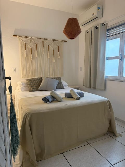 Bed, Photo of the whole room, Bedroom, towels, air conditioner