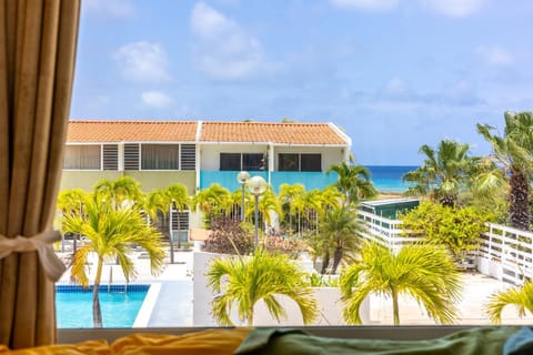 Bedroom, Pool view, Sea view, Swimming pool