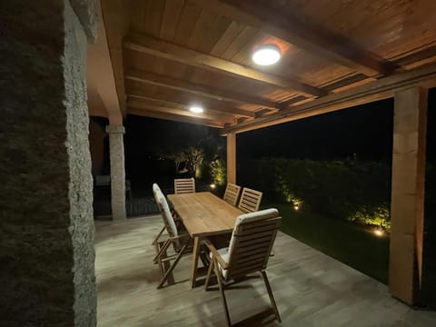 Patio, Night, Dining area