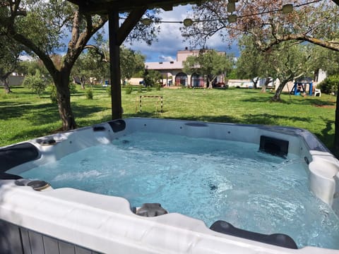 Natural landscape, Garden, Garden view, Swimming pool
