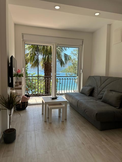 View (from property/room), Balcony/Terrace, Living room, Sea view