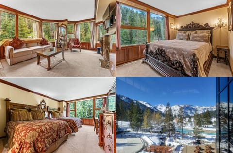 Skiing, Living room, Bedroom, Mountain view