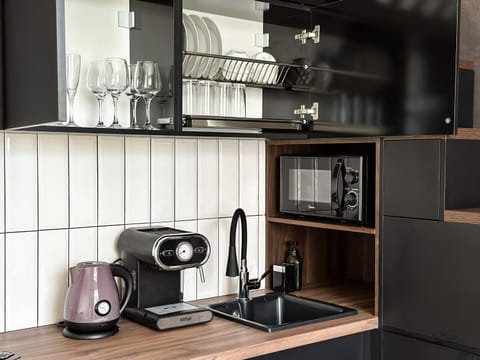 Kitchen or kitchenette, minibar