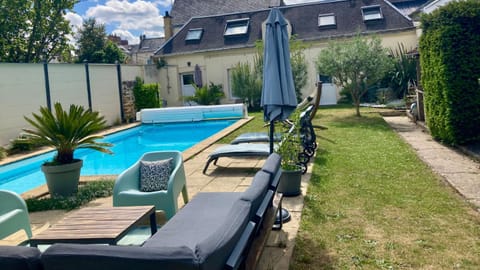 Patio, Garden, Pool view, sunbed