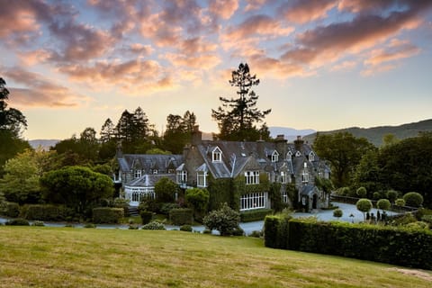 Property building, Garden, Mountain view, Sunset