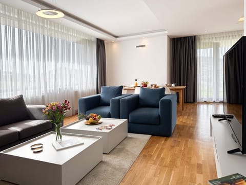 Day, Natural landscape, TV and multimedia, Living room, Seating area, Dining area, On site, fireplace