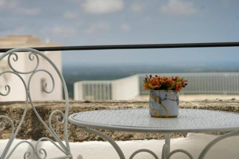 Property building, Patio, Day, Natural landscape, View (from property/room), Balcony/Terrace, Dining area, Sea view