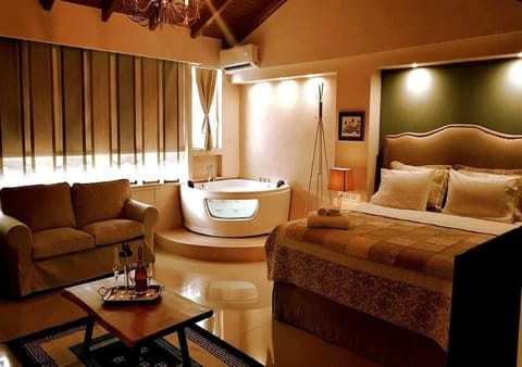 Bed, Living room, Photo of the whole room, Seating area, Bedroom