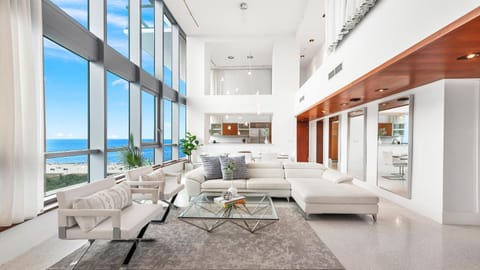 Living room, Seating area, Sea view