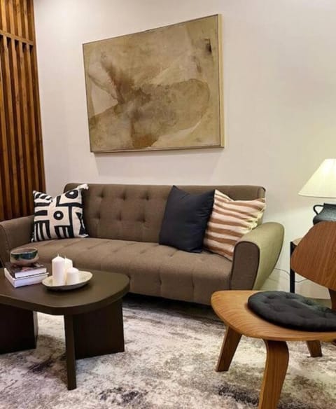 Bed, Living room, Seating area