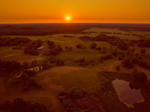 Natural landscape, Bird's eye view, Sunset