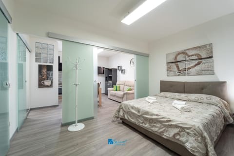 Bed, Photo of the whole room, Bedroom, towels, wardrobe