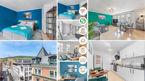 Bed, Bathroom, Living room, Dining area, kitchen