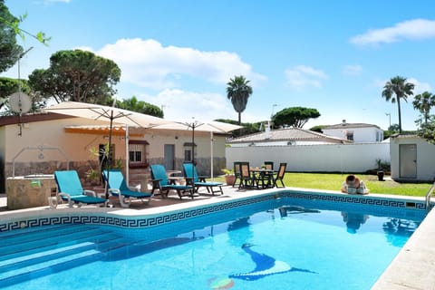 Property building, Living room, Swimming pool