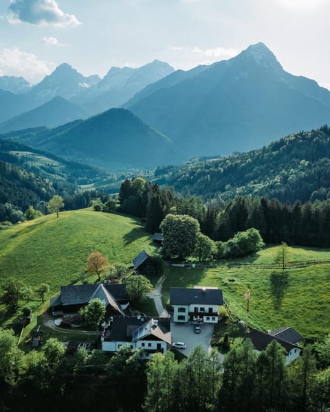 Day, Natural landscape, Bird's eye view, Mountain view