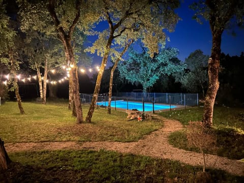 Night, Natural landscape, Pool view, Swimming pool