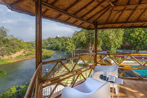 Patio, Day, Natural landscape, Coffee/tea facilities, View (from property/room), Pool view, River view