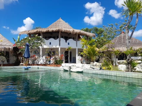 Property building, Day, Natural landscape, Garden, Garden view, Pool view, Swimming pool