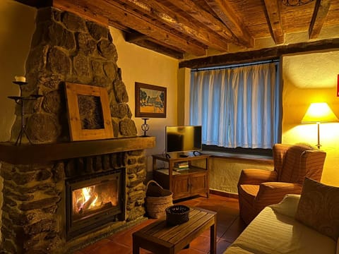 Living room, fireplace