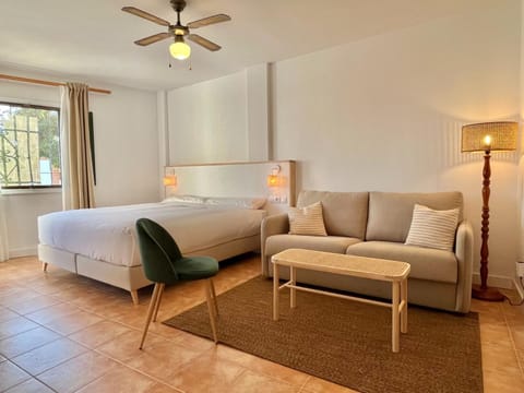 Bed, Photo of the whole room, Seating area, Bedroom, fireplace