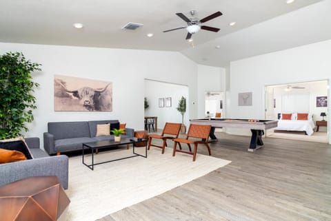 Living room, fireplace