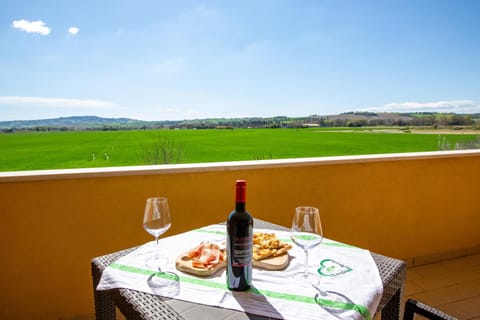 Day, Natural landscape, View (from property/room), Balcony/Terrace, Food and drinks, Food, Landmark view, Mountain view, Drinks