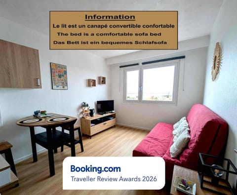 Studio plage, vue mer et dragon, garage pour moto Apartment in Calais