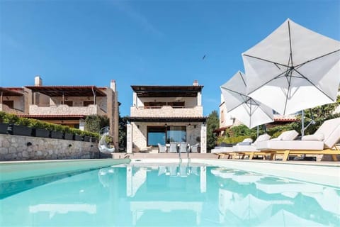 Property building, Patio, Pool view, Swimming pool