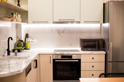 Kitchen or kitchenette, dishwasher, oven, toaster