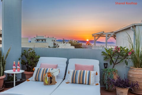 View (from property/room), Balcony/Terrace, Sea view, Sunset, sunbed