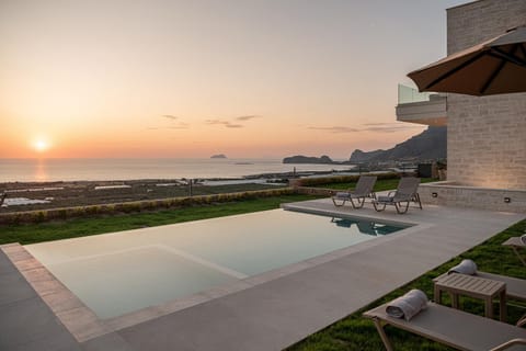 Natural landscape, Pool view, Sea view, Swimming pool, Sunset