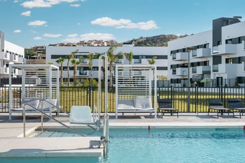 Property building, Living room, Swimming pool