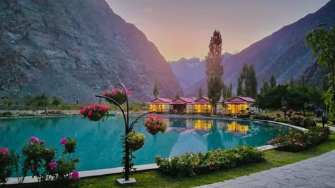 Property building, Natural landscape, Bird's eye view, View (from property/room), Balcony/Terrace, Aqua park, Garden view, Lake view, Mountain view, Pool view, River view