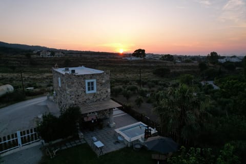 Property building, Bird's eye view, Sunset