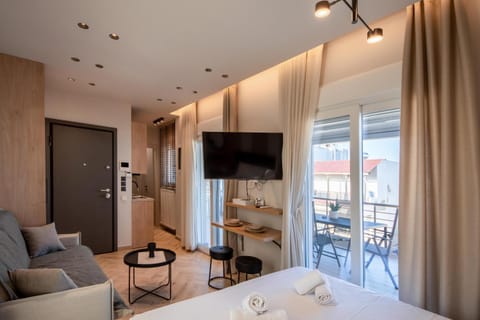 Bed, TV and multimedia, Living room, Seating area, Dining area, Bedroom