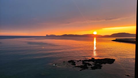Natural landscape, Sea view, Sunset